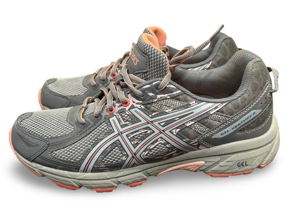 ASICS GEL Venture 6 Trail Running Shoes Gray Coral Women's Size 10 T7G6N